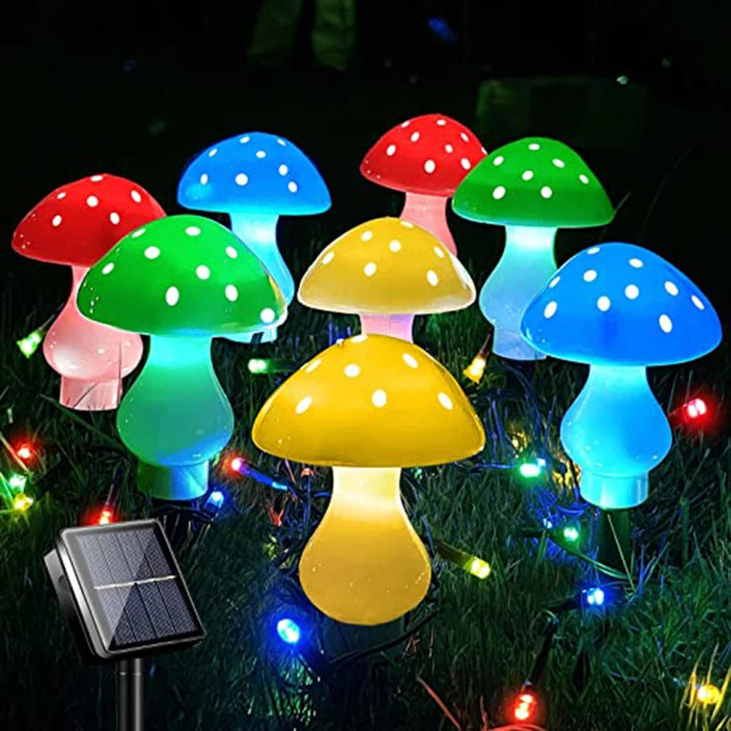 Solar-Powered Mushroom Light Garden Outdoor Decor