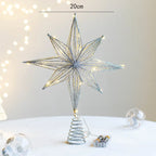 Christmas Star Tree Topper with Warm White Lights