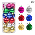 24/36Pcs/Box Xmas Tree Pendant Ornaments - (OUT OF STOCK)