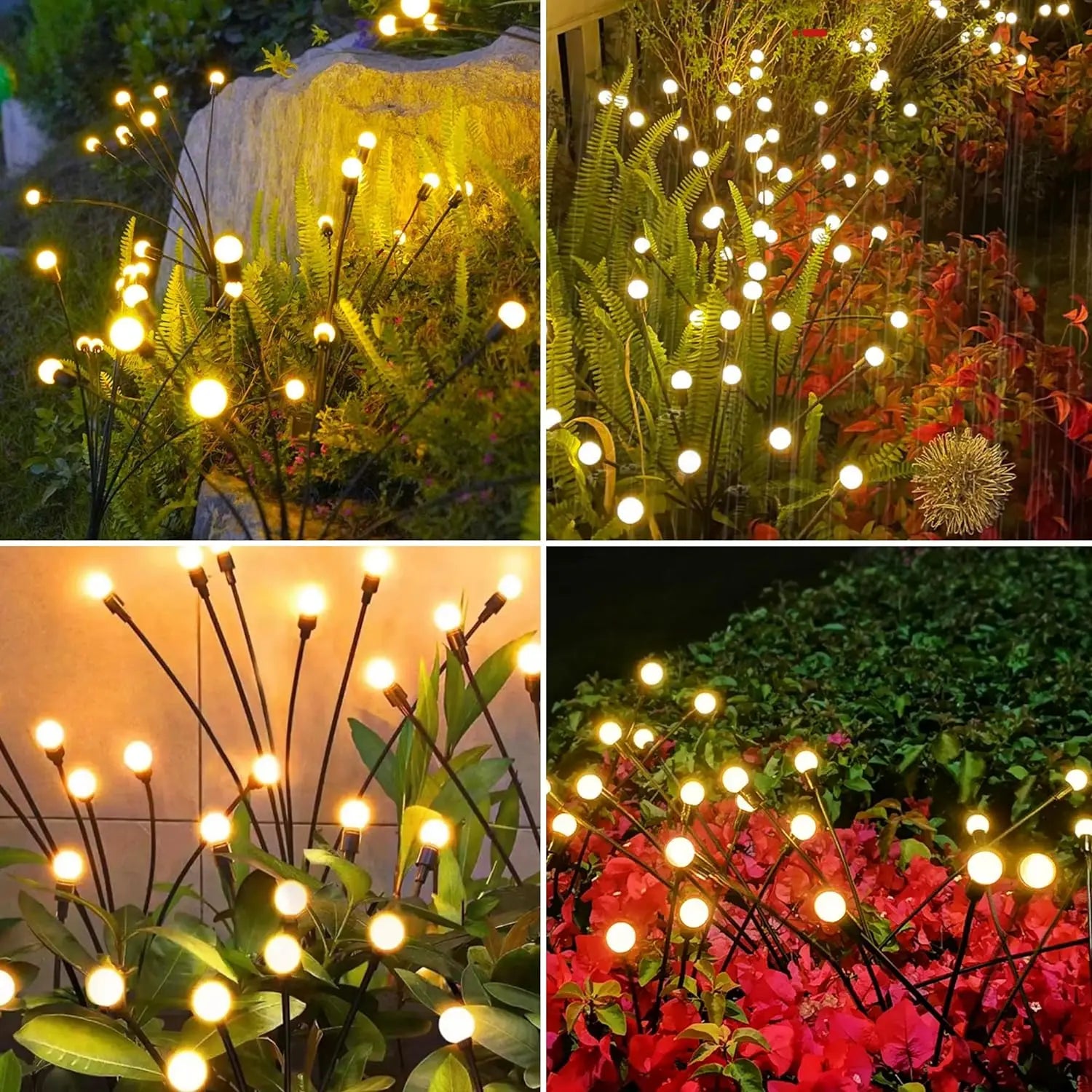 LED Solar Garden Lights Firefly Waterproof Solar Lights