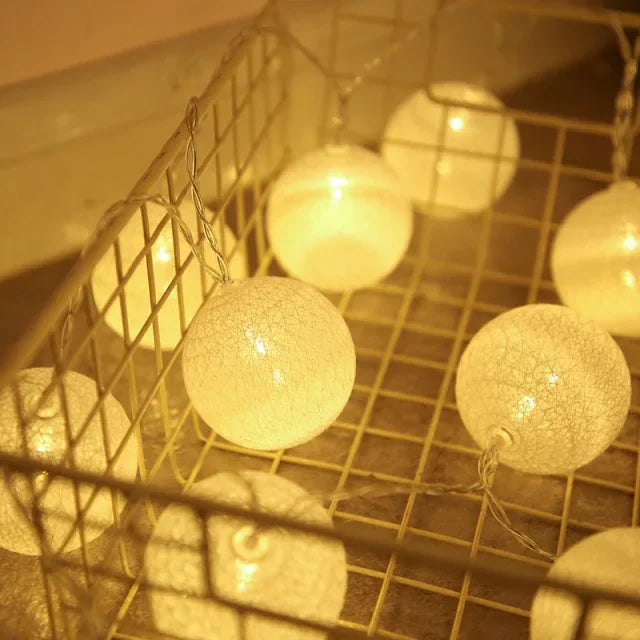 Cotton Balls String Lights  (OUT OF STOCK)