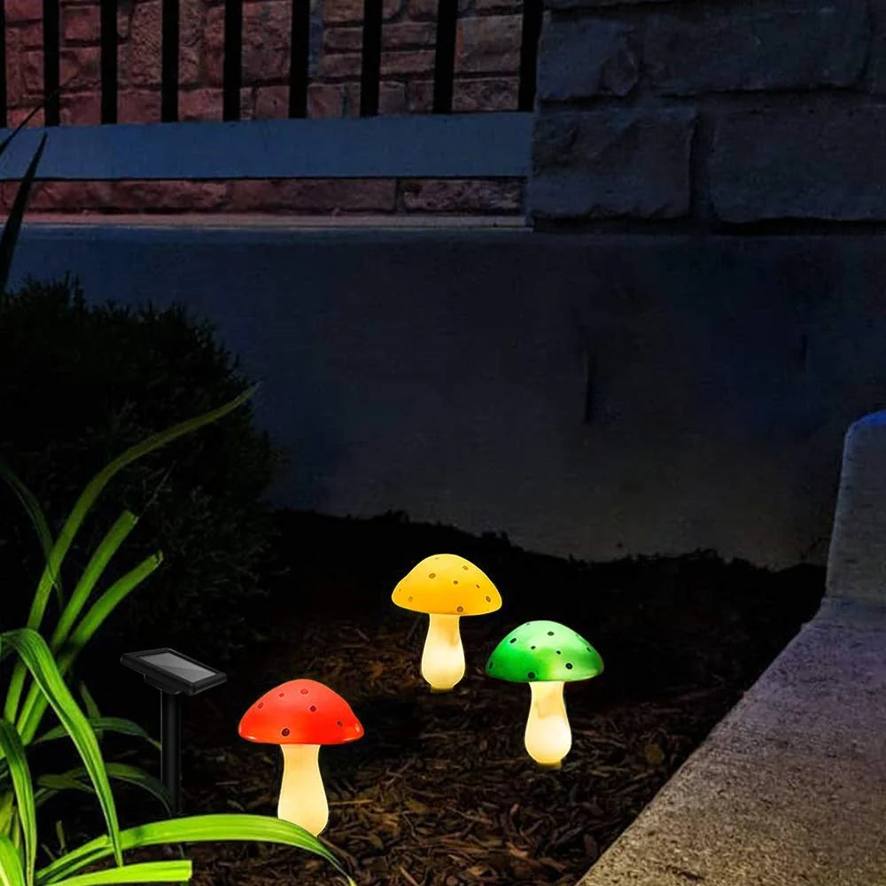 Solar-Powered Mushroom Light Garden Outdoor Decor