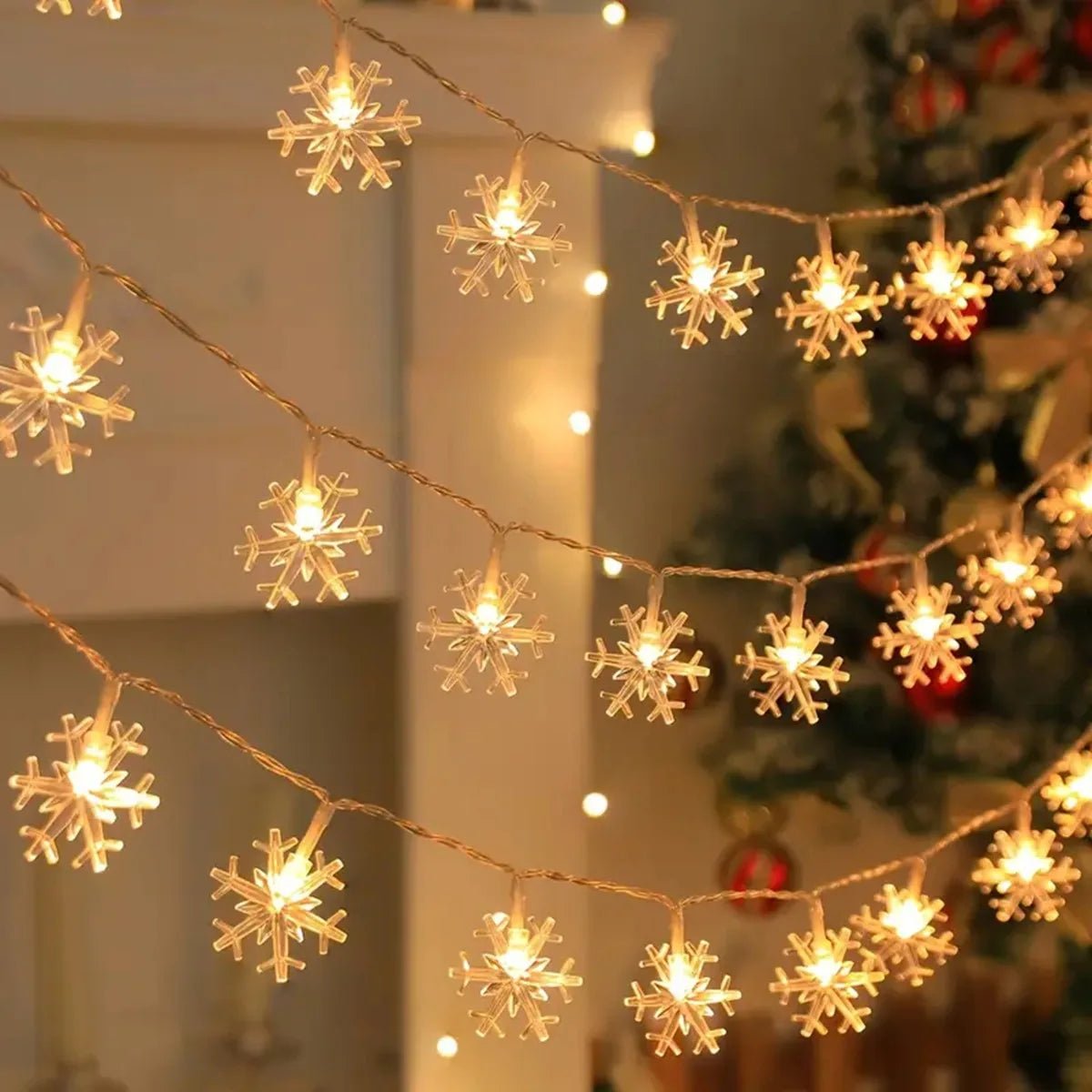 Snowflake Christmas String Light Indoor & Outdoor Decorative