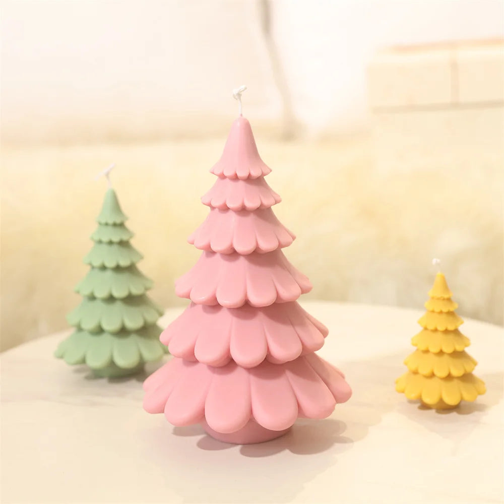 Christmas Tree Silicone Molds for Candle Making Xmas Handmade Candle Making Mould DIY Craft Candle Making Supplies