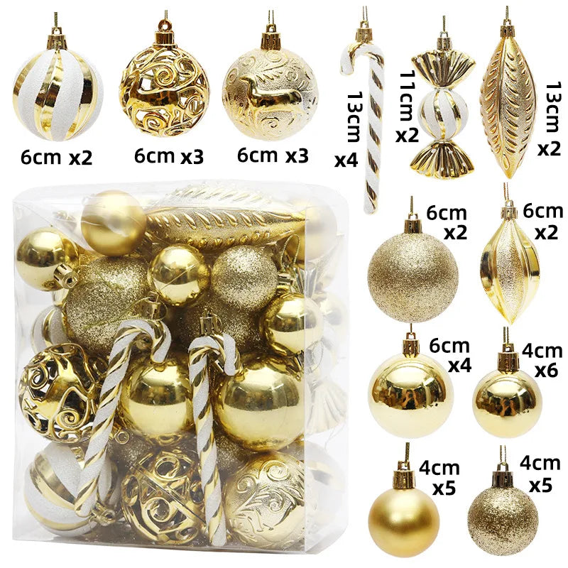 40 Pieces Christmas Ornaments Set