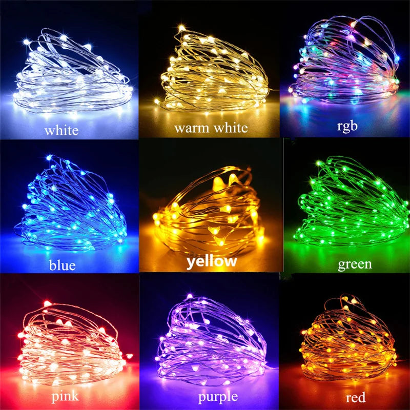 (USB) Christmas Lights Copper Wire String