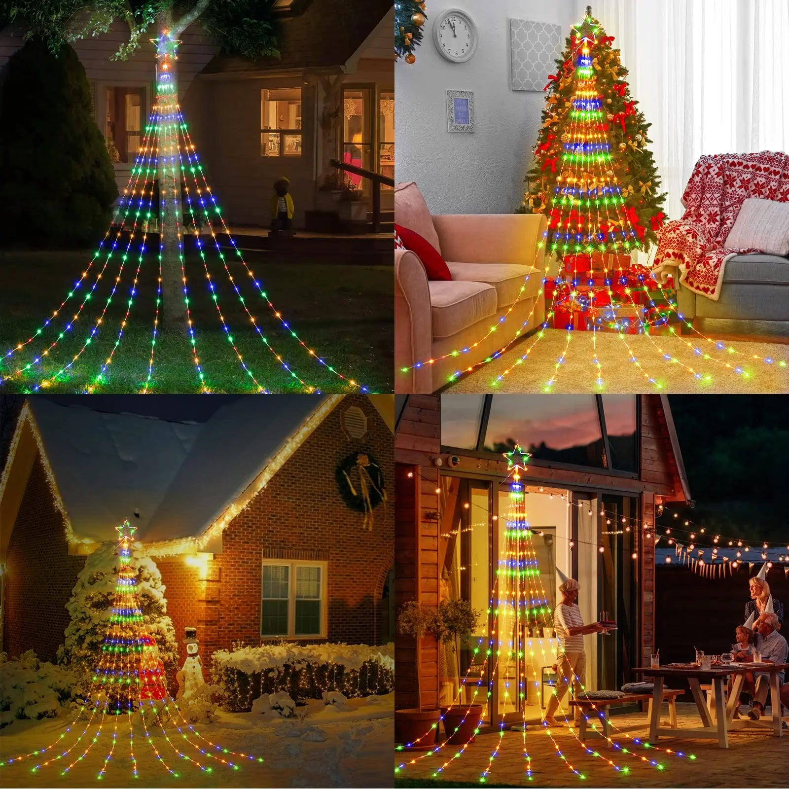 LED Outdoor Christmas Tree Decorations Lights