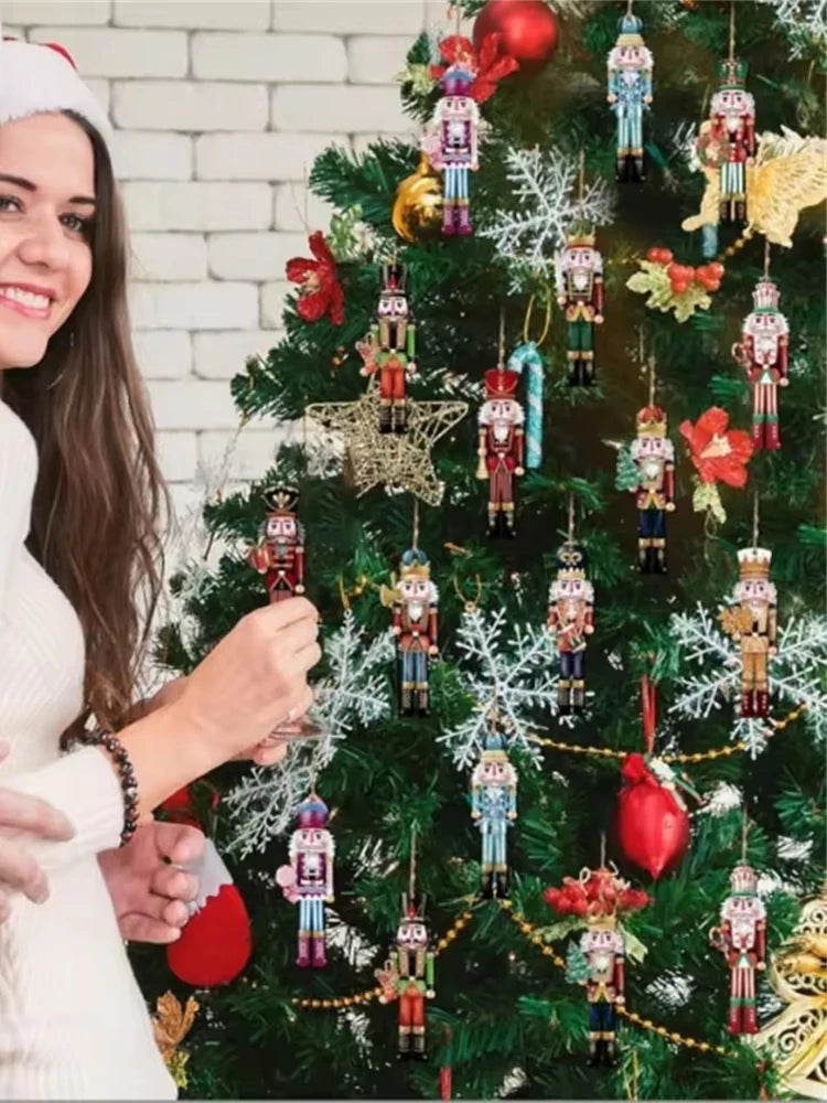 12PCS Nutcracker Wooden Decorative Set